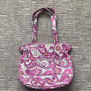 Vera Bradley Pink and Purple Paisley Shoulder Bag